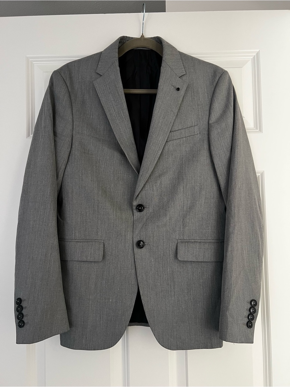 Zara Men's Grey Two-Button Suit Jacket